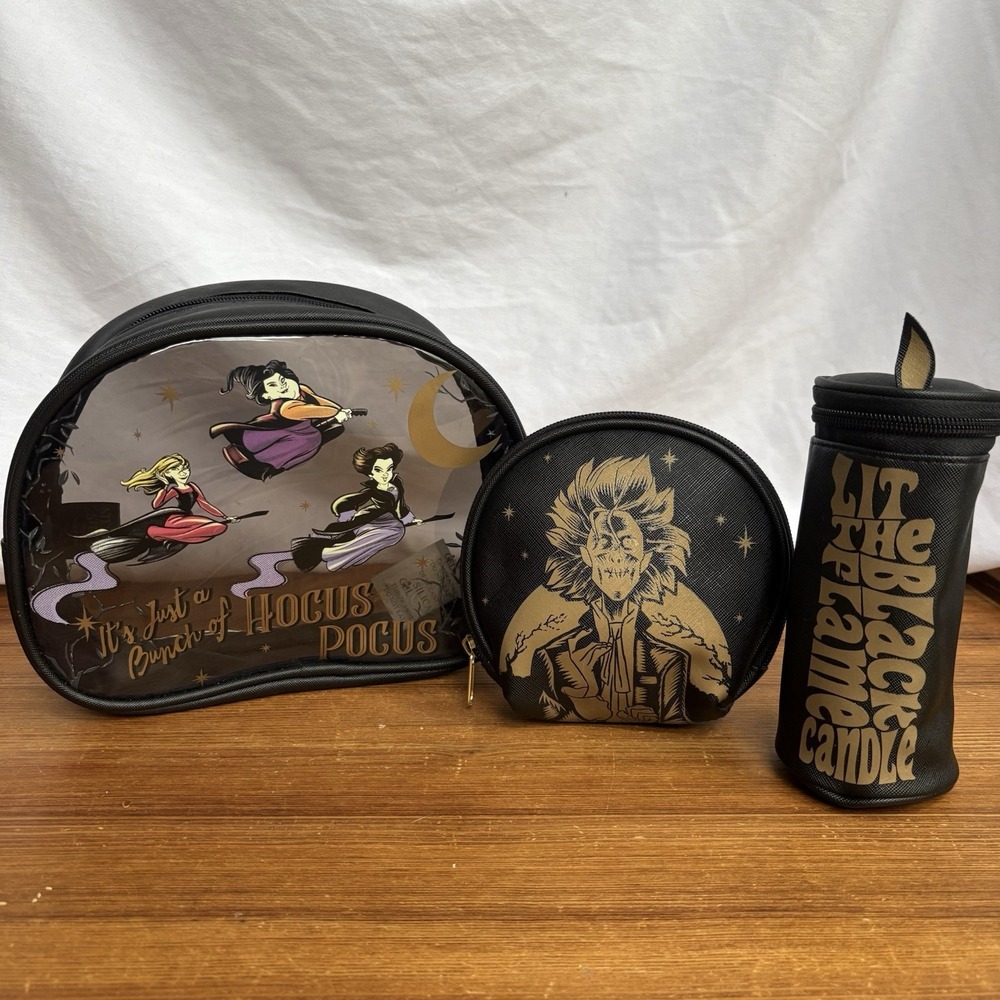 Disney Hocus Pocus Sanderson Sisters 3 Piece Cosmetic Bag Set - Exclusive